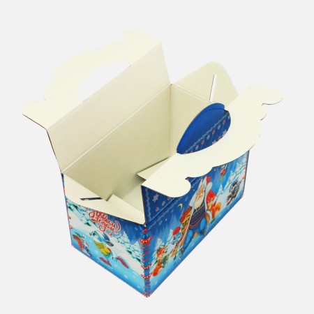 New Year. Gift box "Winter Fun" New Year's suitcase medium 20 x 12 x 19 cm.-2