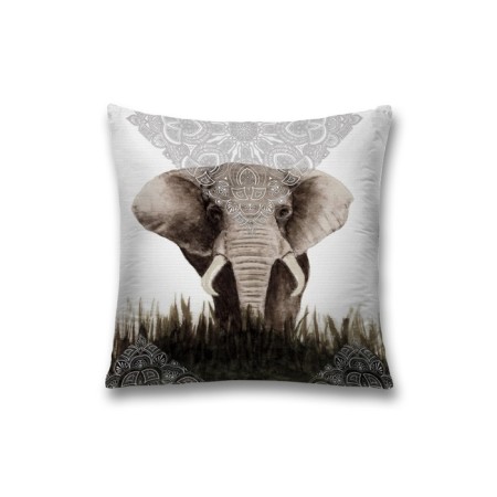 Decorative pillowcase "peaceful elephant", on a zipper, size 45x45 cm