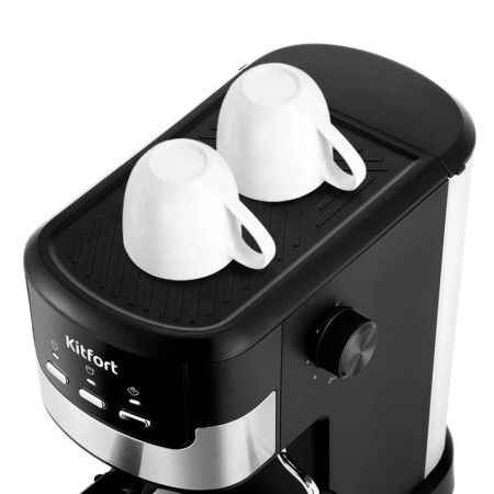 Coffee machine KitFort KT-7211, Rozhkova, 1100 watts, 1.25 l, cappuccino, black-4