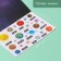 Stickers in the book "Cosmography" + 3 background holography 20.7x14.2 cm