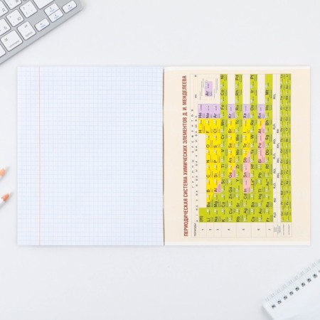 An objective note 48 sheets, A5, Cat, with reference materials “September 1: Chemistry”, cover coated cardboard 230 gr., Inner block in a cage 80 gr., Beliac 96%, block No. 1.-3