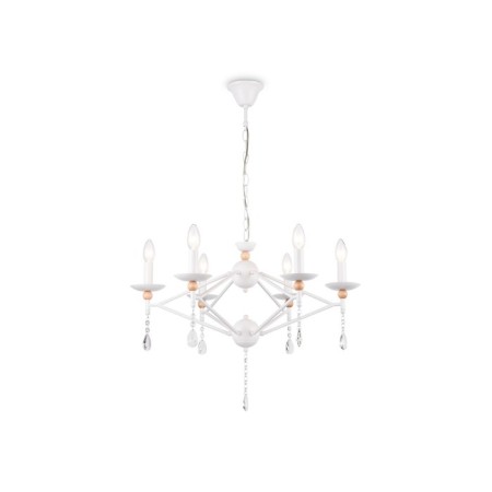 Suspended chandelier ambrella like, Modern, TR9596, 6HE14, white color, light wood