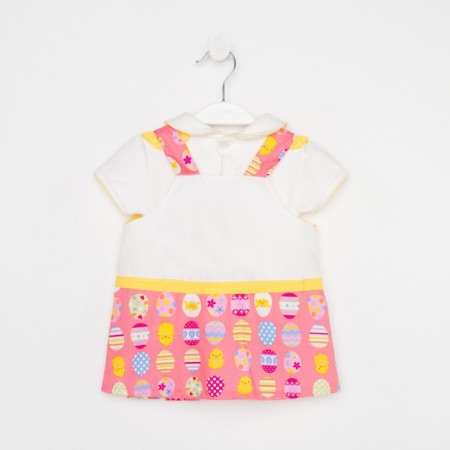 Kit for a girl, height 68/74 cm, color is pink-yellow-2