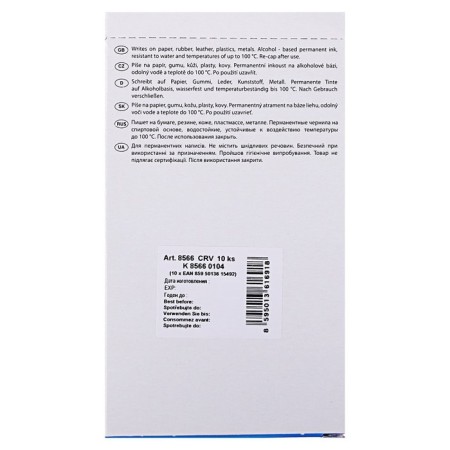 Permanent marker 5.0 mm centropen 8566, line 2.5 mm, red color-2