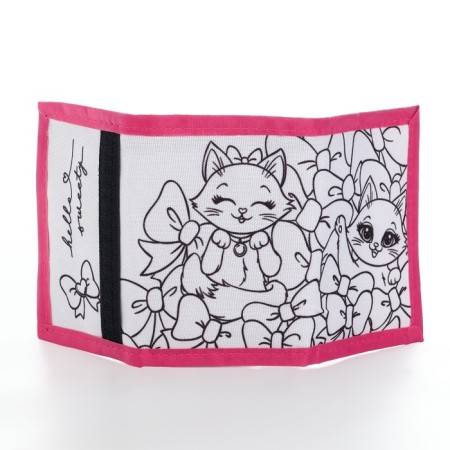 Velcro purse for coloring "kittens with bows"-5