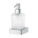 Holder with a dispenser of liquid soap, matte glass, chrome