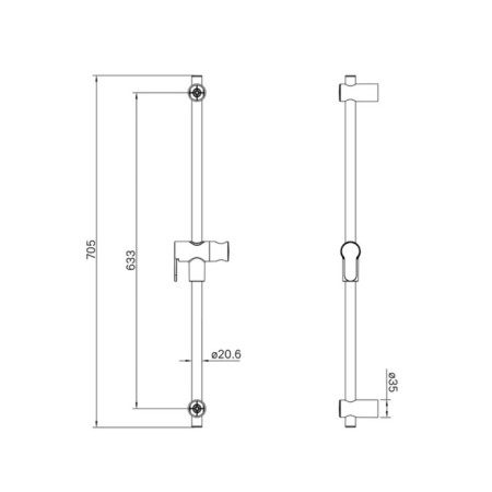 Shower stand IDDIS RAY RAY70B0I17, black matte-5