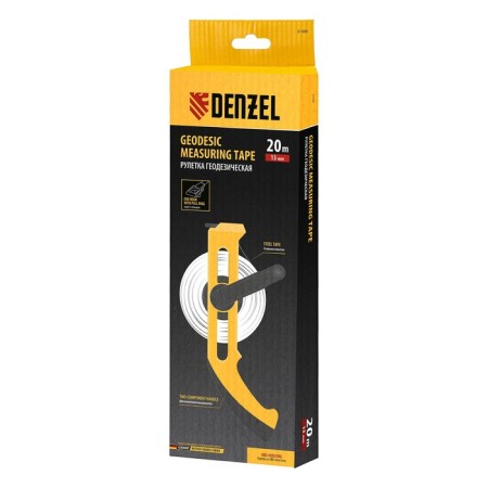 Geodesic roulette Denzel 31490, open case, metal tape, 20 m x 13 mm-4