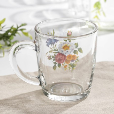 Glass mug "Buketik", 350 ml-1