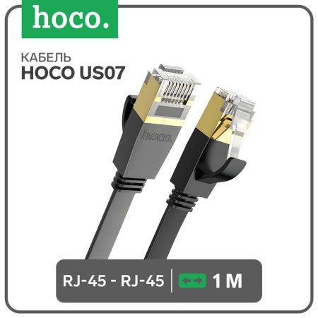 Patch cord Hoco US07 Gigabit Ethernet, UTP 6E cat., RJ-45 (M) -RJ-45 (M), 1 m, black-4