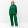 Women's costume (sweatshirt/pants), green color, size 50