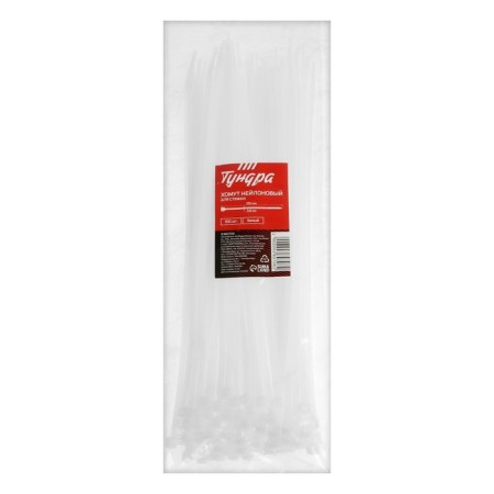 KREP nylon tundra clamp, for screed, 3.6x250 mm, white, in packaging 100 pcs.-4
