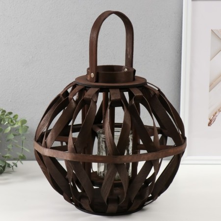 Summary tree for 1 candle "loops" dark brown 10x34x30 cm-1