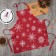 Apron "Dolyana" white snowflakes 60x65 cm, 100% cotton, 164 g/m2