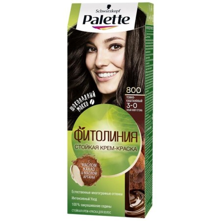 Cream-coloring hair Palette phytolinia, tone 800, dark chestnut