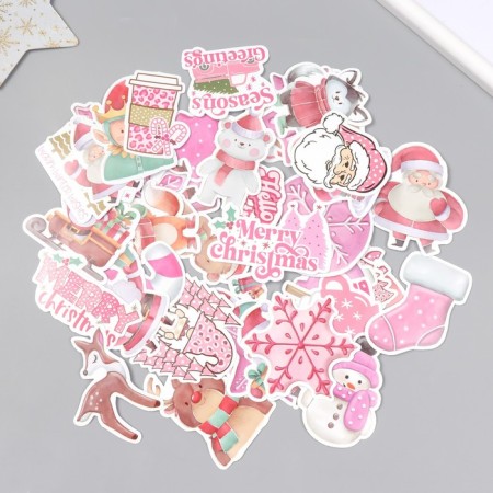 Stickers for creativity "Gingerbread Christmas" set 50 pcs 4x8 cm