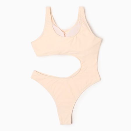 Swimsuit female alcohol monophonic minku Milk color, size 48-6