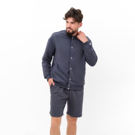 Male sweatshirt (bomber) mist men’s casual size 48, graphite-2