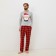Pajama New Year's male KAFTAN "Santa", red/gray color, size 54