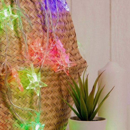 Garland "thread" 5 m with nozzles "Star Middle", IP20, transparent thread, 20 LED, glow of multi (RG/RB), blinking, 220 V-9