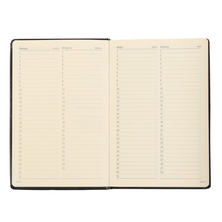 Deliciper of Leduced A5, 160 sheets Megapolis, hard cover, artificial leather, black-4