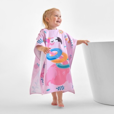 POPENCHE towel children's terry crumb I "flamingo" 60x120 cm, 50% HL, 50% PE