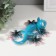 Souvenir Polystone "Little Haeckon" Blue 13x11x3 cm