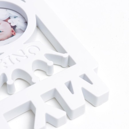 Photo frame plastic in 13 photos 3.5x5.5, d = 6.5 cm "My first year" white 18.5x39x2 cm-2