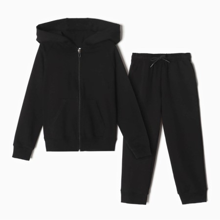 Set for a boy (jumper, trousers), black color, height 152 cm