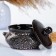 Ceramic pot for baking "Tarnet" 0.5l / 13x9.5cm, marble