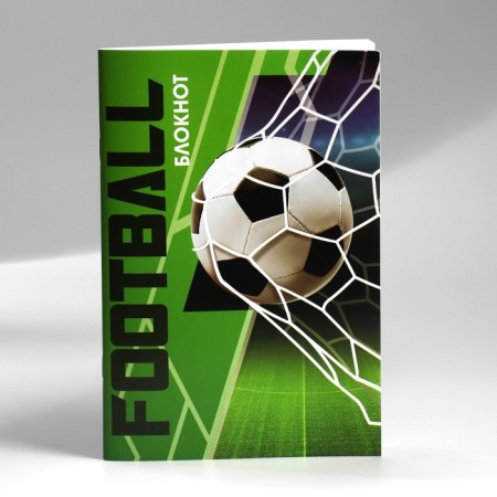 Chancellery set: notebook coloring, stencils, stickers and wax crayons "Football"-6
