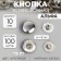 Installation button, alpha (S-shaped), iron, d = 10 mm, silver color