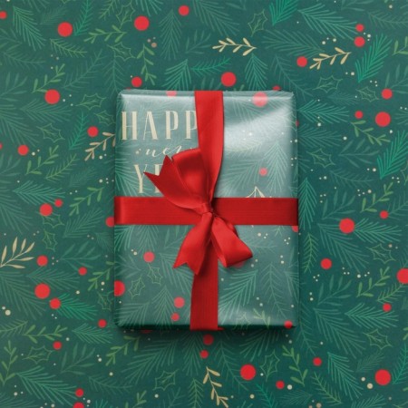 Paper Glossy Paper "Branches with Berries", 70 x 100 cm, New Year-3