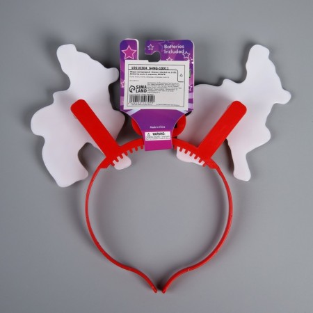 LED rim "deer" 18x16x3 cm, 2 LED, AG10X3 batteries (included), flicker, glow of multi-4