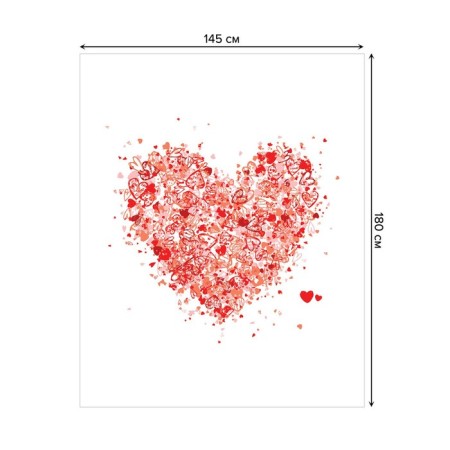 The tablecloth "Air Heart", rectangular, oxford, size 145x180 cm-1