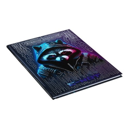 Universal Diary Grade 1-11, 48 raccoon sheets, solid cover, foil embossing, glossy lamination, universal cheat sheet, block 65 g/m2-1