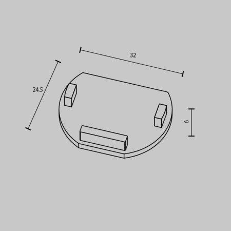 Plugs for a round low -profile busbar Exign 2 pcs, white-4