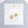 Decor for creativity Metal "Medallion Patal" Amber Crystal 2.6x2.4 cm