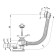 Alcadrain A51BM-80, automatic, 800 mm, white bathtub siphon