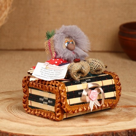 Amulet - Brownie casket, on a chest, 10x15x14 cm, mix-2