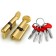 The cylinder mechanism D-PRO502/70 mm (10.10.30) PB, 5 cl., Color brass