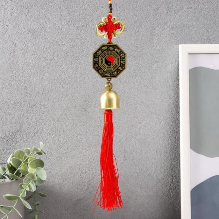 Bell Metal "Join coin with a knot of happiness" 1 bell 38x5x3 cm