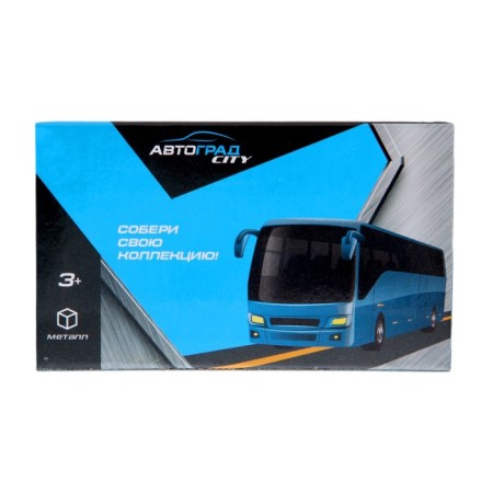 Metal bus "Intercity", scale 1:64, green color-4