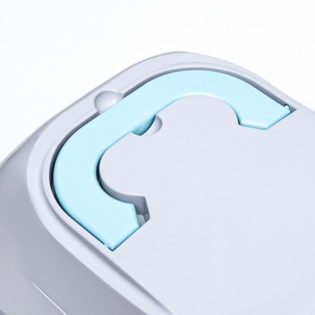 Domik toilet for cats closed with a door 43*32*33 cm, turquoise-gray-5