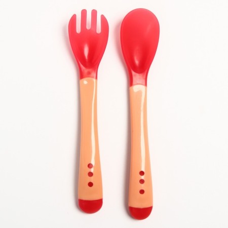 A set of feeding devices: a thermal and a thermal rod, 2 pcs., Red-beige color-4