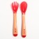 A set of feeding devices: a thermal and a thermal rod, 2 pcs., Red-beige color