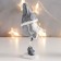 Suvenir Polystone "Santa Claus with a gift" mix gray, thin legs 14x6.5x5 cm