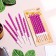 Candles in a cake twisted with a stand, 6 pcs, 11 cm, purple