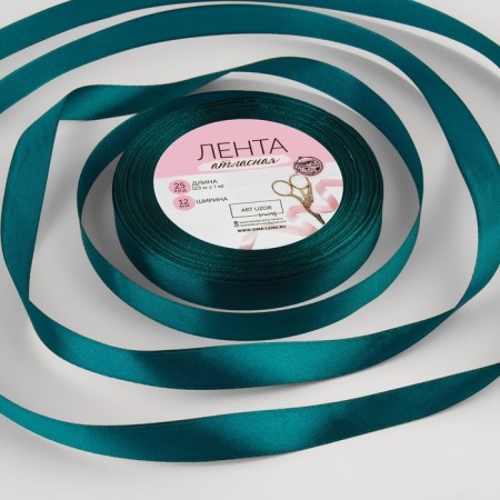 Satin ribbon, 12 mm × 23 ± 1 m, Muren color No. 62