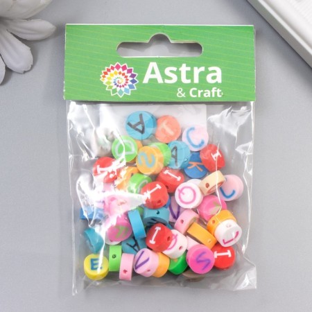 A set of beads made of polymer clay "Astra" 10 mm 20 g, English alphabet-3